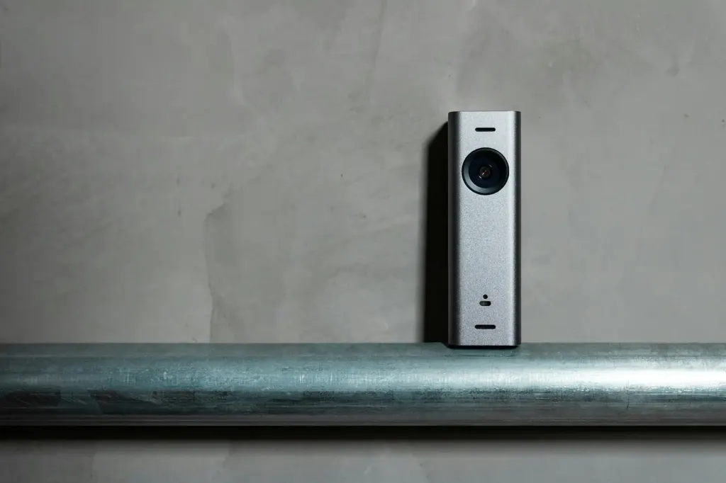 Video intercom doorbell mounted at an entrance