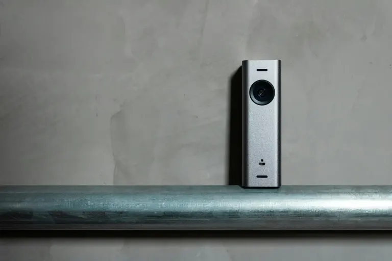 Video intercom doorbell mounted at an entrance